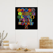 Kinderzimmer Alphabet Poster (Küche)