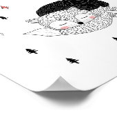 Kinderzimmer Art, Fox Illustration, süße Träume Poster (Ecke)