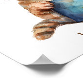 Kinderzimmer Art Poster Cat Reading a Book Persona (Ecke)