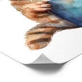 Kinderzimmer Art Poster Cat Reading mit Eyeglasses (Ecke)