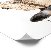 Kinderzimmer Art Poster Raccoon Reading (Ecke)