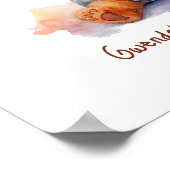 Kinderzimmer Art Poster Teddy Bären Gitarre indivi (Ecke)