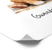 Kinderzimmer Art Poster Welpe mit Gitarre (Ecke)