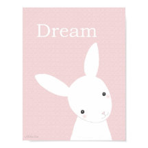 Kinderzimmer Art Print Niedlich Bunny Girl Kinderz