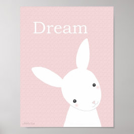 Kinderzimmer Art Print Niedlich Bunny Girl Kinderz Poster