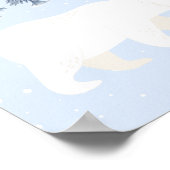 Kinderzimmer aus weißem Snow Winter-Polar Poster (Ecke)