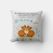 Kinderzimmer Baby Birth Stat Fox Arrow Muster Kissen (Vorderseite)
