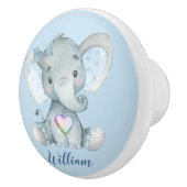Kinderzimmer Baby Blue Elephant Drawer Keramikknauf (Rechts)