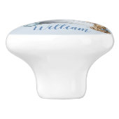 Kinderzimmer Baby Blue Foto Frame Teddy Bunny Keramikknauf (Seitenansicht)