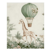 Kinderzimmer Baby Giraffe\Hot Air Ballon Poster (Vorderseite)