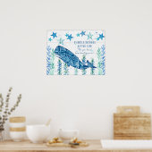 Kinderzimmer Baby Whale Starfish Modern Beach Geom Poster (Küche)