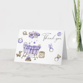 Kinderzimmer Babydusche - Dankeschön Karte