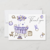 Kinderzimmer Babydusche - Dankeschön Karte (Vorderseite)