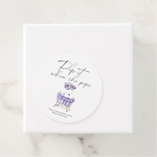 Kinderzimmer Babydusche - Pop! Wenn sie Pop macht! Geschenkanhänger (Beispiel)