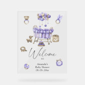 Kinderzimmer - Begrüßung Babydusche Party Acrylschild (Vorderseite)