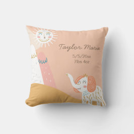 Kinderzimmer Birth Stats Boho Sunshine Elephant Kissen
