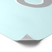 Kinderzimmer "Blauer und grauer Ozean" Poster (Ecke)