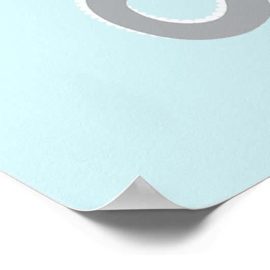 Kinderzimmer "Blauer und grauer Ozean" Poster (Ecke)