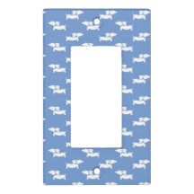 Kinderzimmer Blue Dackel Light Switch Cover