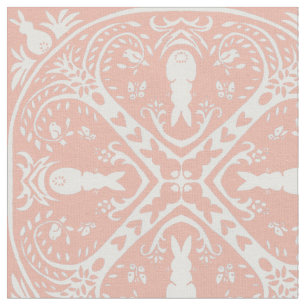 Kinderzimmer Blush Pink Bunny Rabbit Pattern Baby  Stoff