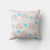 Kinderzimmer Boho Rainbow Name Modern Kissen (Rückseite)