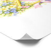 Kinderzimmer Brief Z Baby Garn Initiale Gold Flora Poster (Ecke)