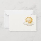 Kinderzimmer-Bücher für Babydusche Mitteilungskarte (Rückseite)