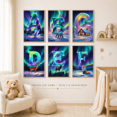 Kinderzimmer Buchstabe E Name Nordlichter Elch Bab Poster
