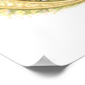 Kinderzimmer Buchstabe O Baby Eule Initial Gold Bl Poster (Ecke)