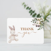 Kinderzimmer Bunny Gender neutral Danke Karte (Stehend Vorderseite)
