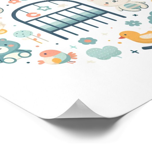 Kinderzimmer Circle Art Poster (Ecke)