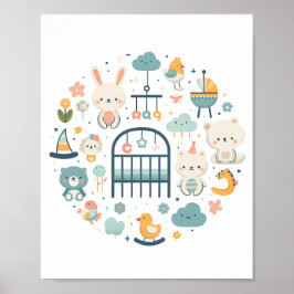 Kinderzimmer Circle Art Poster