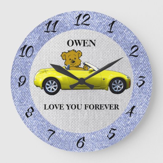 KINDERZIMMER CLOCK GROßE WANDUHR (Vorderseite)