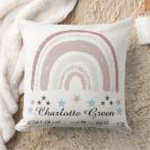Kinderzimmer Cushion Birth Record Rainbow Stars Kissen (Decke)