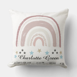 Kinderzimmer Cushion Birth Record Rainbow Stars Kissen