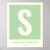 Kinderzimmer-Decke Monogramm für den benutzerdefin Poster (Vorne)