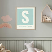 Kinderzimmer-Decke Monogramm für den benutzerdefin Poster