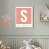 Kinderzimmer-Decke Monogramm für den benutzerdefin Poster