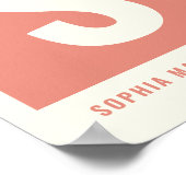 Kinderzimmer-Decke Monogramm für den benutzerdefin Poster (Ecke)