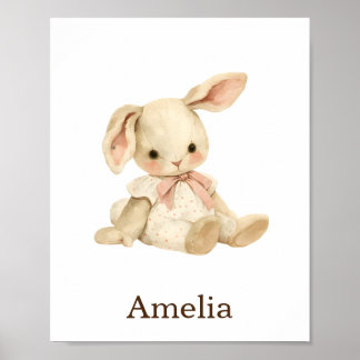 Kinderzimmer Decke Toy Animal Baby Girl Bunny Rabb Poster