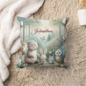 Kinderzimmer Deco, Forest Niedlicher Tiere - Indiv Kissen (Decke)