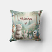 Kinderzimmer Deco, Forest Niedlicher Tiere - Indiv Kissen (Rückseite)