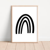 Kinderzimmer-Deko-Poster für Schwarzweiß-Regenboge Poster