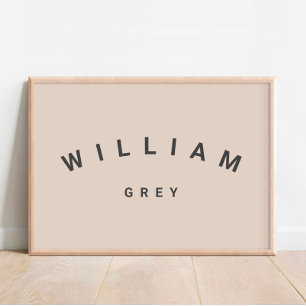 Kinderzimmer-Dekor Poster für Beige/Graue Minimali