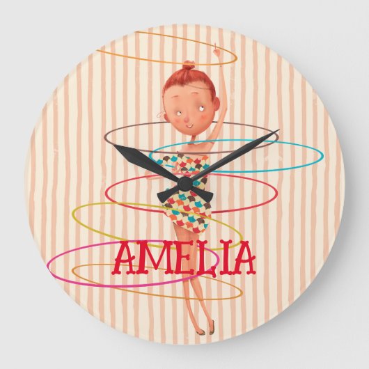 Kinderzimmer-Dekoration des Themenbereichs "Circus Große Wanduhr (Vorderseite)