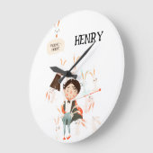 Kinderzimmer-Dekoration des Themenbereichs Große Wanduhr (Winkel)