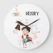 Kinderzimmer-Dekoration des Themenbereichs Große Wanduhr (Vorderseite)