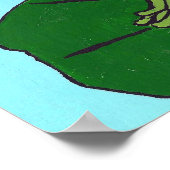 Kinderzimmer-Dekoration, Froschfliege, Handgezogen Poster (Ecke)