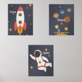 Kinderzimmer-Dekoration für Astronauten Bilderwand Sets (Vorderseite)