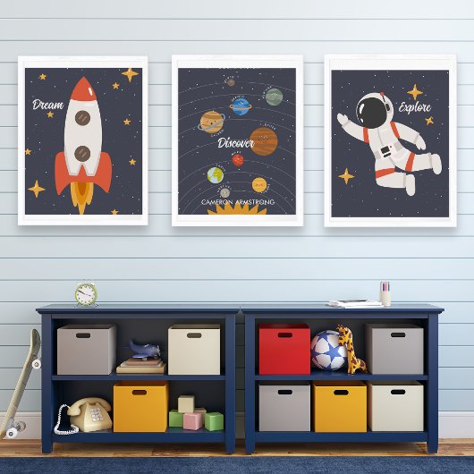 Kinderzimmer-Dekoration für Astronauten Bilderwand Sets